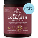 Ancient Nutrition Collagen Powder Protein With Probiotics, Multi Collagen Protein With Vitamin C, Hydrolyzed Collagen Peptides Supports Skin And Nails, Gut Health (40 Servings, Unflavored),816401020383