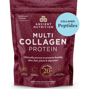 Ancient Nutrition Collagen Powder Protein With Probiotics, Unflavored Multi Collagen Protein With Vitamin C, 100 Servings, Hydrolyzed Collagen Peptides Supports Skin And Nails, Gut Health, 35.6 Oz,