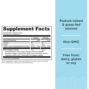 Ancient Nutrition Collagen Powder Protein, Multi Collagen Chocolate Protein Powder, 45 Servings, With Vitamin C, Hydrolyzed Collagen Peptides Supports Skin And Nails, Gut Health, 16.65oz,