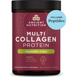 Ancient Nutrition Collagen Powder Protein, Multi Collagen Protein, Cucumber Lime, Hydrolyzed Collagen Peptides Supports Skin And Nails, Joint Supplement, 18.6oz,