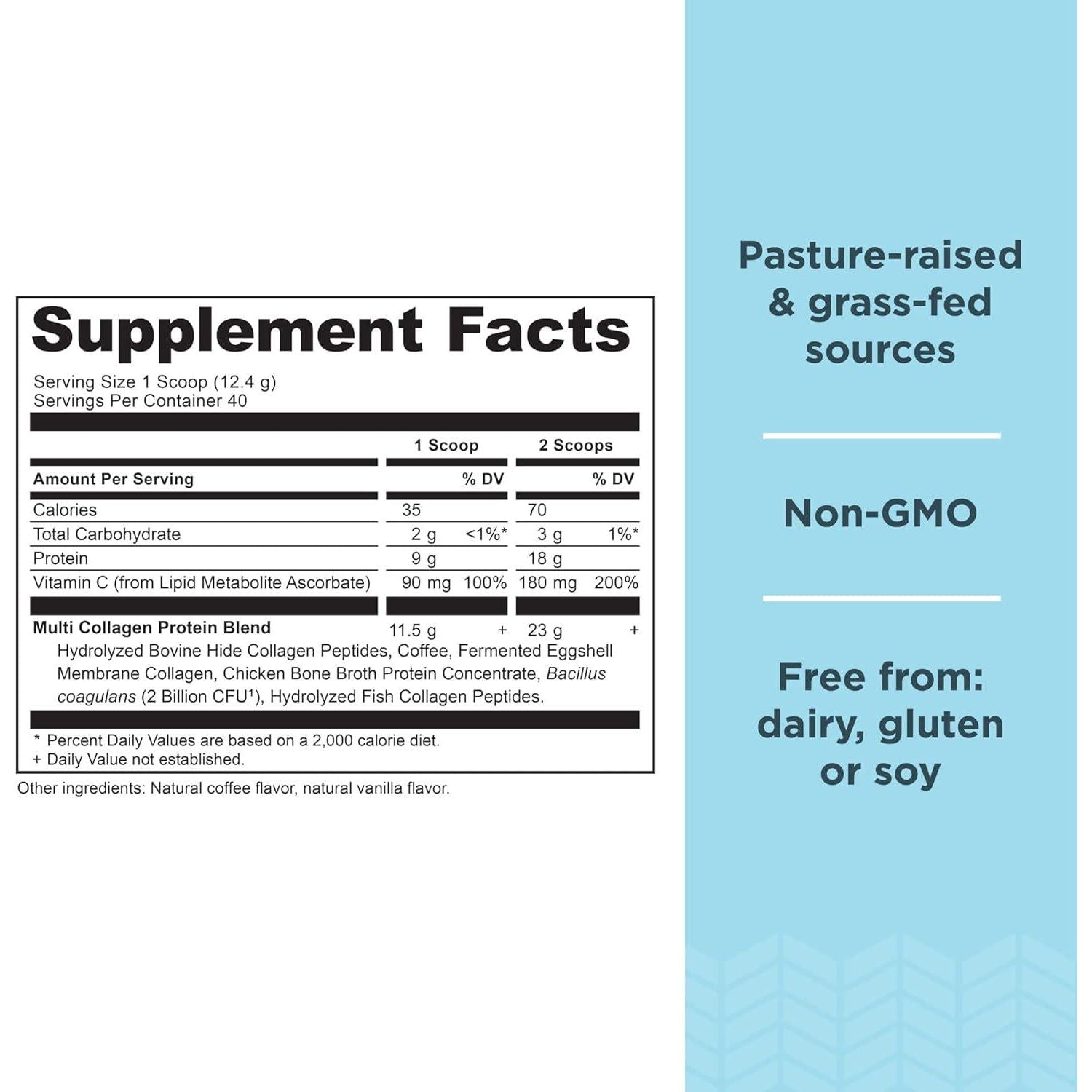 Ancient Nutrition Hydrolyzed Collagen Peptides Powder, Cold Brew Multi Collagen Protein For Women And Men, 40 Servings, Supports Skin And Nails, Gut Health, 17.5 Oz,