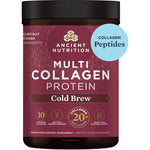 Ancient Nutrition Hydrolyzed Collagen Peptides Powder, Cold Brew Multi Collagen Protein For Women And Men, 40 Servings, Supports Skin And Nails, Gut Health, 17.5 Oz,