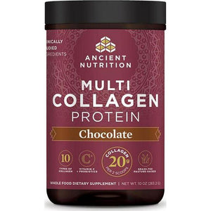 Ancient Nutrition Hydrolyzed Collagen Peptides Powder With Probiotics, Chocolate Multi Collagen Protein For Women And Men With Vitamin C, 24 Servings, Supports Skin And Nails, Gut Health, 10oz,