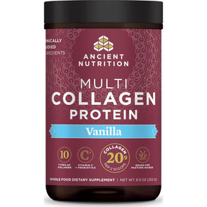 Ancient Nutrition Hydrolyzed Collagen Peptides Powder With Probiotics, Vanilla Multi Collagen Protein For Women And Men With Vitamin C, 24 Servings, Supports Skin And Nails, Gut Health, 8.9oz,