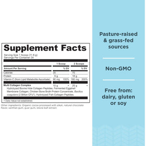 Ancient Nutrition Hydrolyzed Collagen Peptides Powder With Probiotics, Chocolate Multi Collagen Protein For Women And Men With Vitamin C, 24 Servings, Supports Skin And Nails, Gut Health, 10oz,