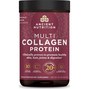 Ancient Nutrition Hydrolyzed Collagen Peptides Powder With Probiotics, Unflavored Multi Collagen Protein For Women And Men With Vitamin C, 24 Servings, Supports Skin And Nails, Gut Health, 8.6oz,