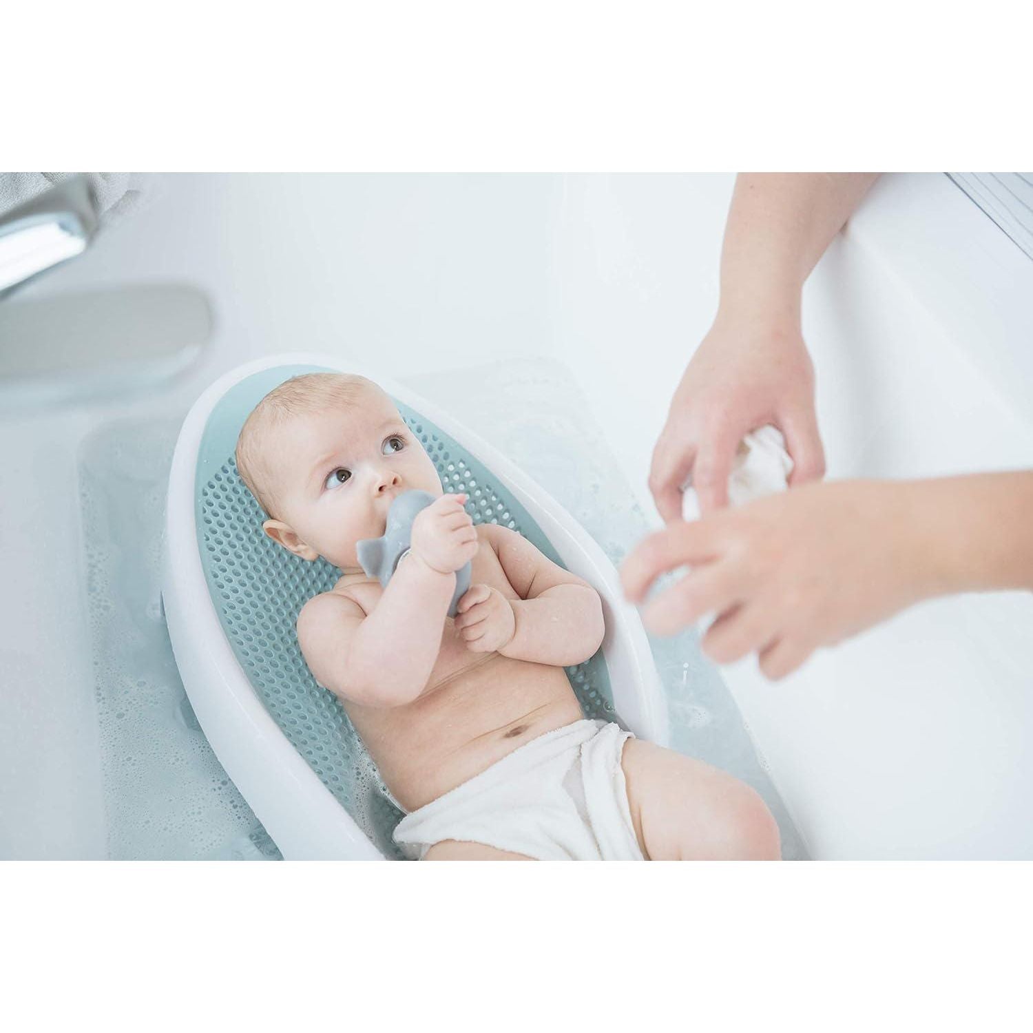 Angelcare Baby Bath Support (Aqua) | Ideal For Babies Less Than 6 Months Old,