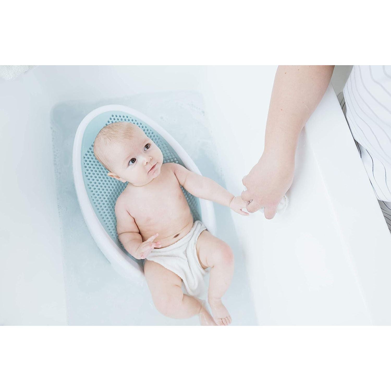 Angelcare Baby Bath Support (Aqua) | Ideal For Babies Less Than 6 Months Old,