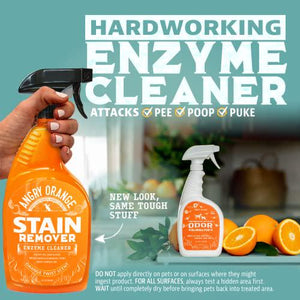 Angry Orange Stain Remover 32 oz Citrus Spray Enzyme Cleaner for Pet Urine Odor and Stains