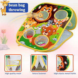 Animal Bean Bag Toss Game Toy for Kids Ages 3 to 6 Fun Party Game Outdoor Gift for Boys and Girls