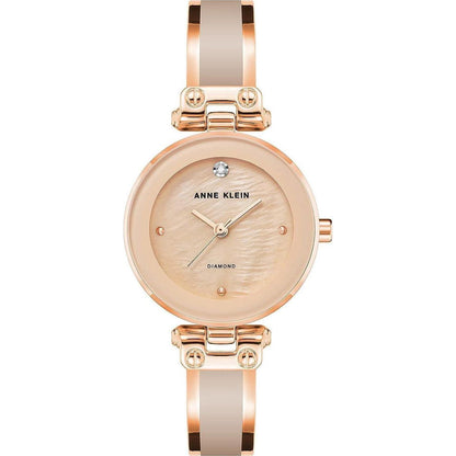 Anne Klein Women's Genuine Diamond Dial Bangle Watch,Does not Apply