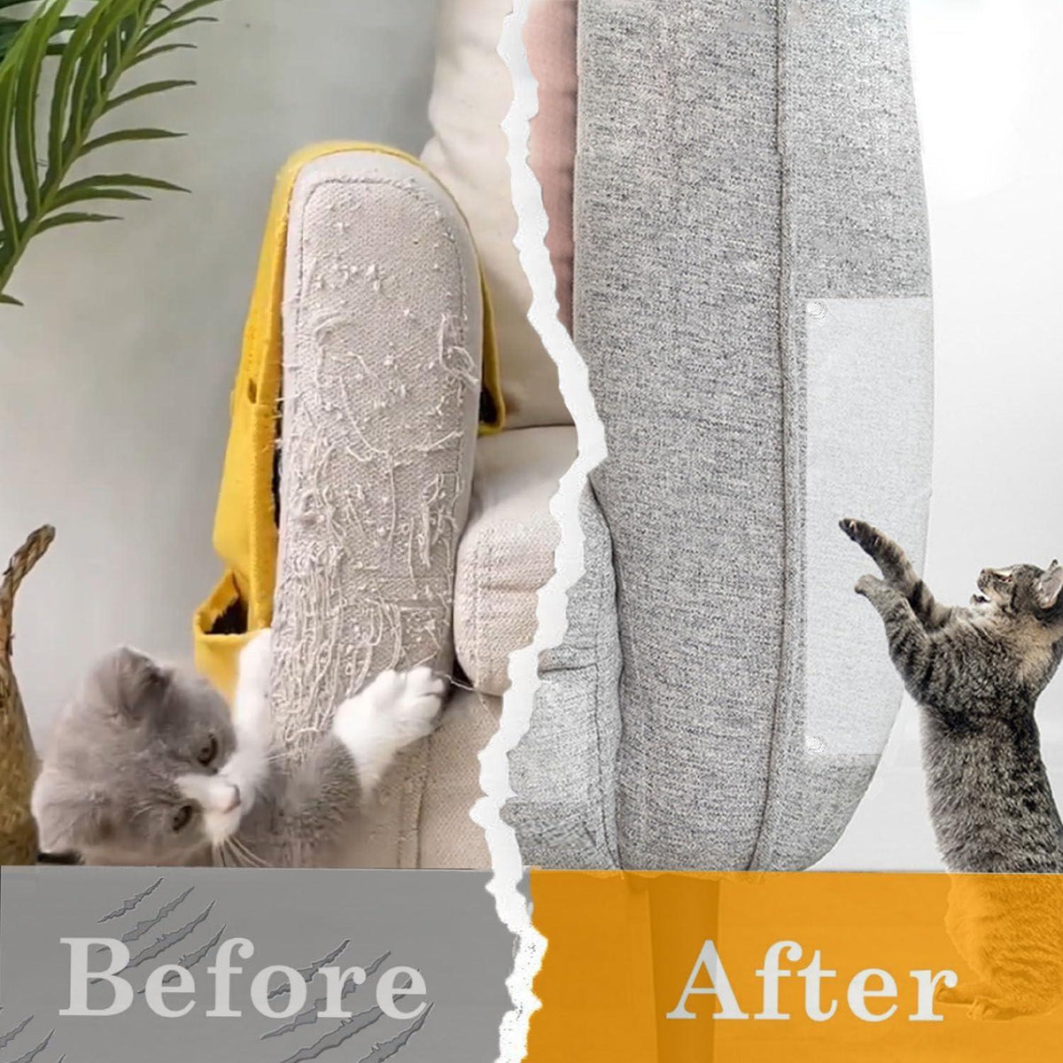 Anti Cat Scratch Furniture Protector, 118 X 12 , Couch Protector For Cats,Cat Couch Protector, Single Side Furniture Protectors From Cats, Couch Cat Scratch Protector 30 Twist Pins +1 Scraper,