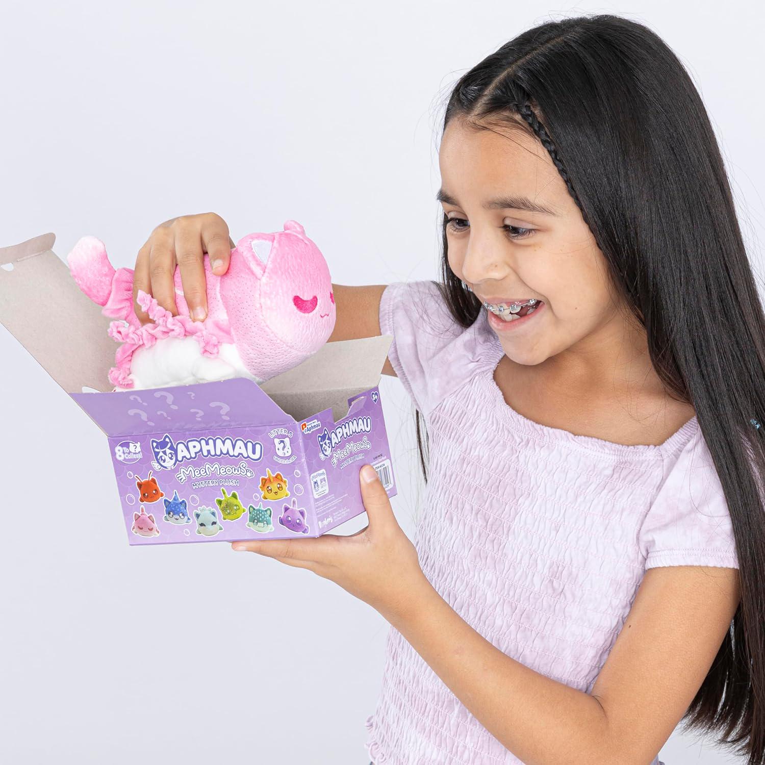 Aphmau Mini Mystery 6 Plush - Under The Sea Series 5-4 Pack; YouTube Gaming Channel, Blind Box, 4 Of 8 Unique Possible Under The Sea MeeMeows, Official Merch,
