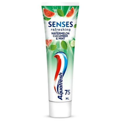 Aquafresh Senses Refreshing Watermelon, Cucumber & Mint Toothpaste 75ml