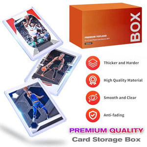 Arjiekwei 100 Count 3x4 Card Top Loaders Hard Plastic Protectors for Sports and Trading Cards