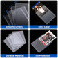 Arjiekwei 100 Count 3x4 Card Top Loaders Hard Plastic Protectors for Sports and Trading Cards