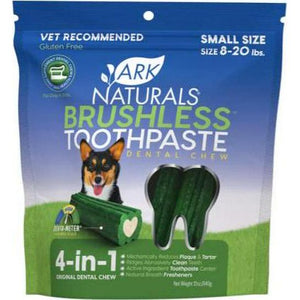 Ark Naturals Brushless Toothpaste Dental Chews for Small Dogs Freshens Breath and Fights Plaque 12 oz