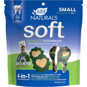 Ark Naturals Brushless Toothpaste Chews 12 oz Small Breeds Freshens Breath Unique Texture Reduces Plaque and Tartar