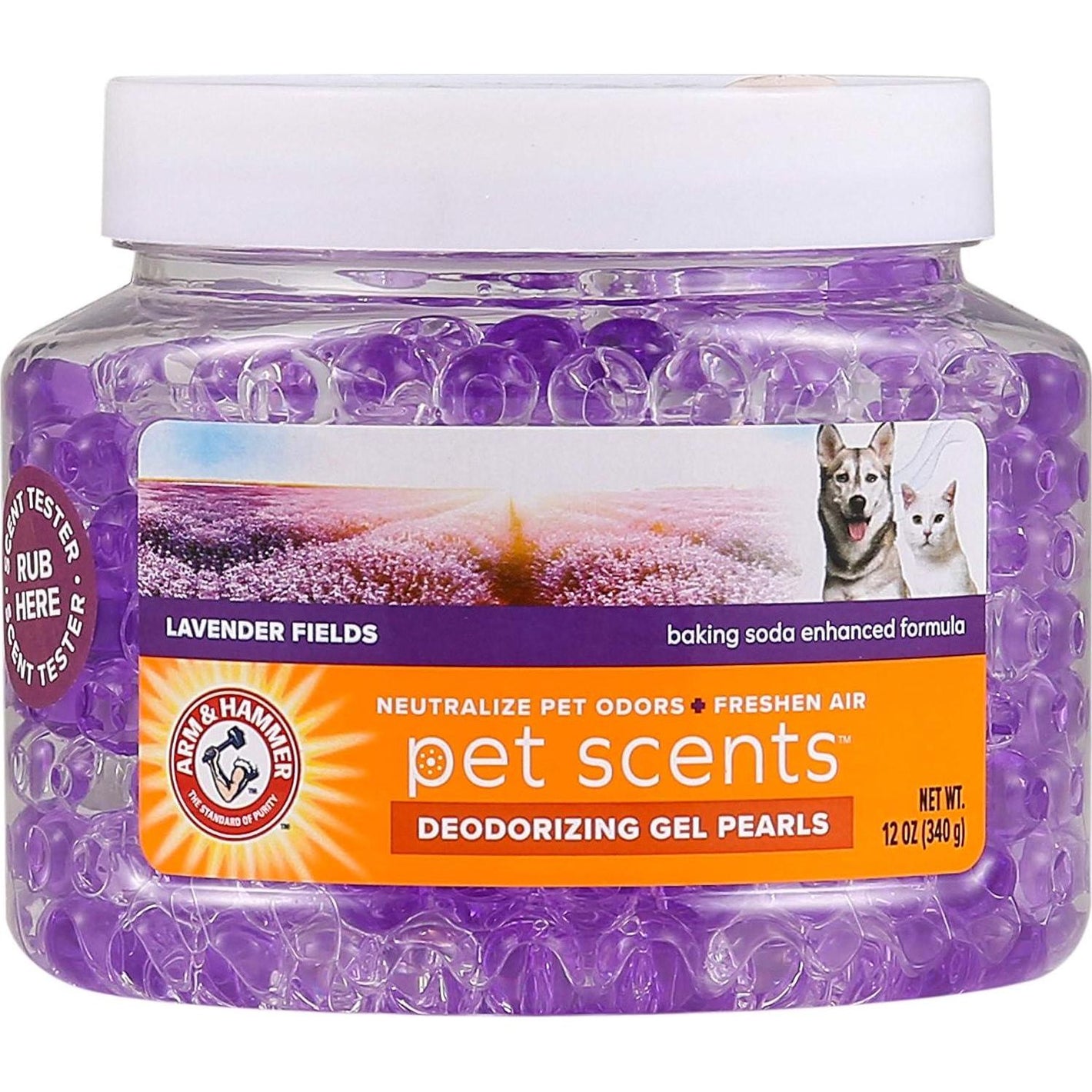 Arm & Hammer Gel Beads Air Freshener Pet Odor Eliminator Lavender Fields Scent 12 oz