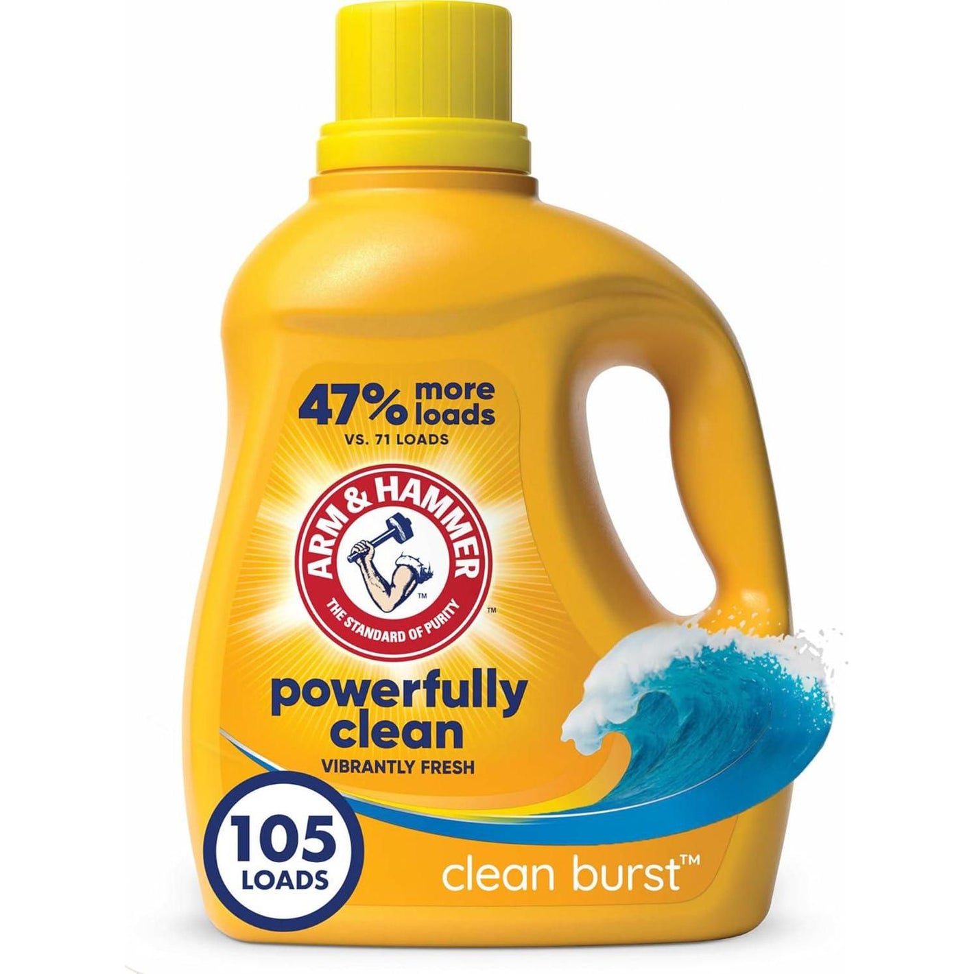 Arm & Hammer Clean Burst Liquid Laundry Detergent, 105 Loads, 105oz