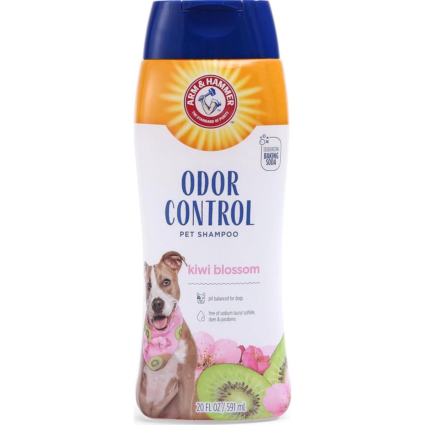 Arm and Hammer Dog Deodorizing Shampoo 20 oz Kiwi Blossom Scent Moisturizing Wash for Odor Control