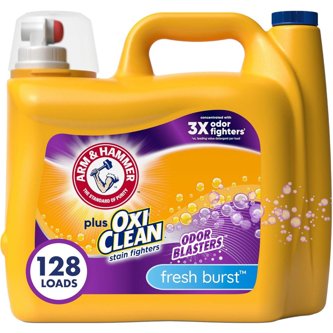 Arm & Hammer Arm And Hammer Plus OxiClean Odor Blasters Fresh Burst, 128 Loads Liquid Laundry Detergent, 166.5 Fl Oz