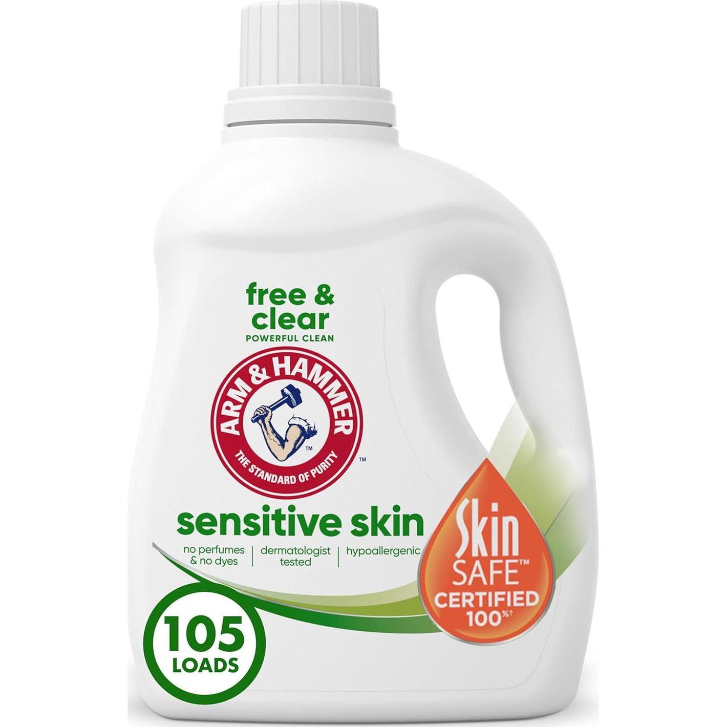 Arm & Hammer Arm And Hammer Sensitive Skin Free And Clear, 105 Loads Liquid Laundry Detergent, 105 Fl Oz