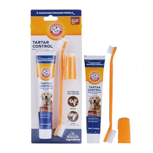 Arm and Hammer Pet Tartar Control Dental Kit 3 Piece Beef Flavor with Toothbrush and Toothpaste