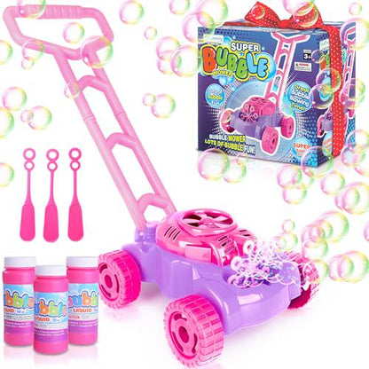 ArtCreativity Bubble Lawn Mower for Toddlers Bubble Machine Summer Outdoor Toy for Ages 1 3