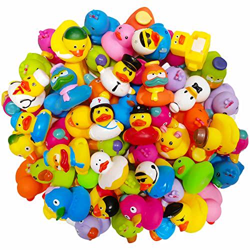 Arttyma Rubber Ducks 30-Pack, Bulk Assorted Duckies for Bath, Jeep Ducking, Party Favors, Floaters for Kids