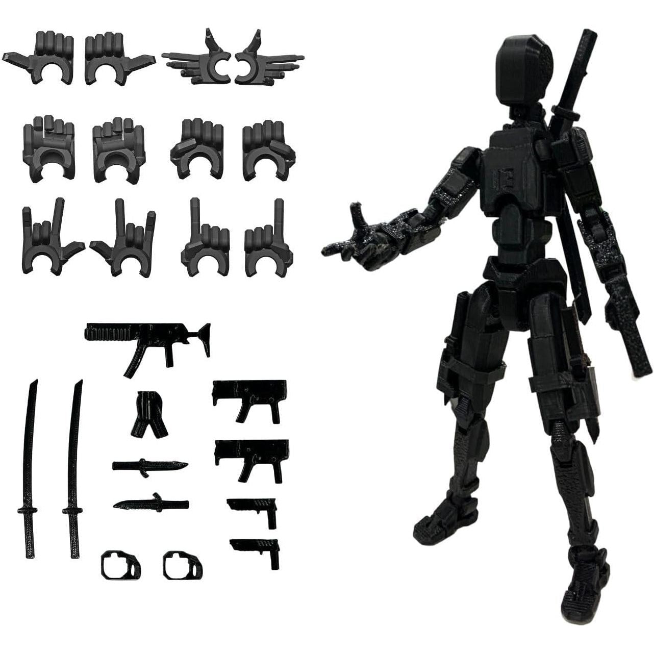 Pre-Assembly 3D Printed 5.54'' Stick 13 Action Figure, Multi-Jointed Tian13, Articulated T13 Desktop Decoration,12 In 1 D13 Accessories, Best Birthday Festival Gift,Does not Apply