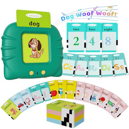Aullsaty Toddler Talking Flash Cards Toy 248 Words Speech Therapy Montessori Toy for Ages 1 to 6