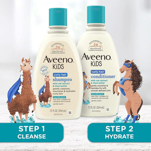 Aveeno Kids Curly Hair Oat Extract & Shea Butter Shampoo & Conditioner 354ml