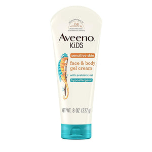 Aveeno Kids Sensitive Skin Hypoallergenic Prebiotic Oat Face & Body Gel Cream 227g