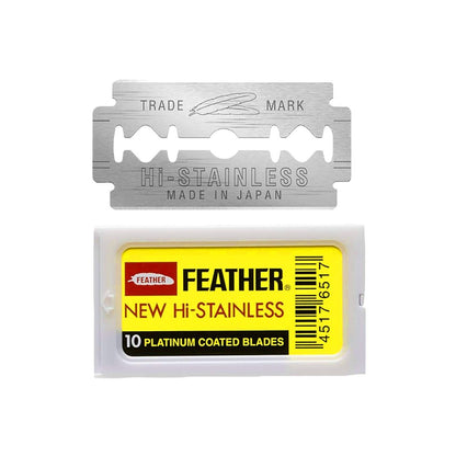 Feather Hi-Stainless Double Edge Razor Blades 10 Count