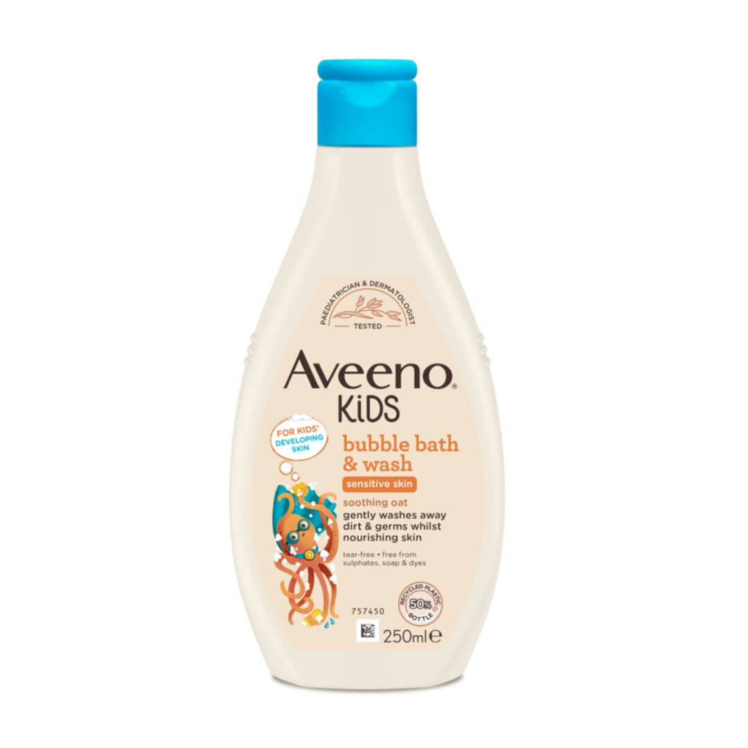 Aveeno Kids Sensitive Skin Soothing Oat Bubble Bath & Wash 250ml,3574661685311