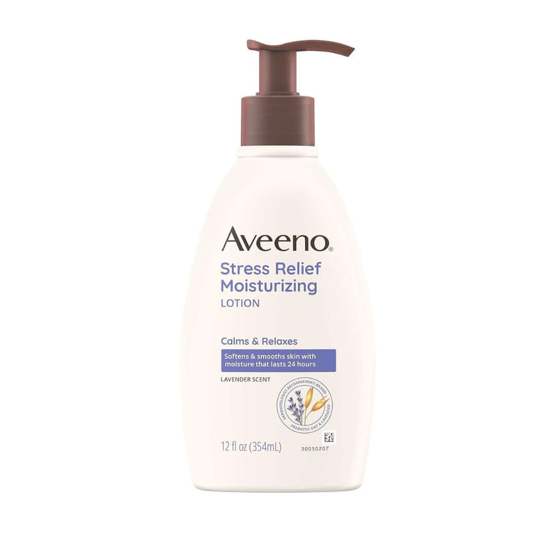 Aveeno Stress Relief Lavender Scent Calms & Relaxes Moisturizing Body Lotion,381370039167