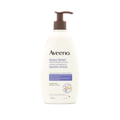 Aveeno Stress Relief Lavender Scent Calms & Relaxes Moisturizing Body Lotion,381370015314