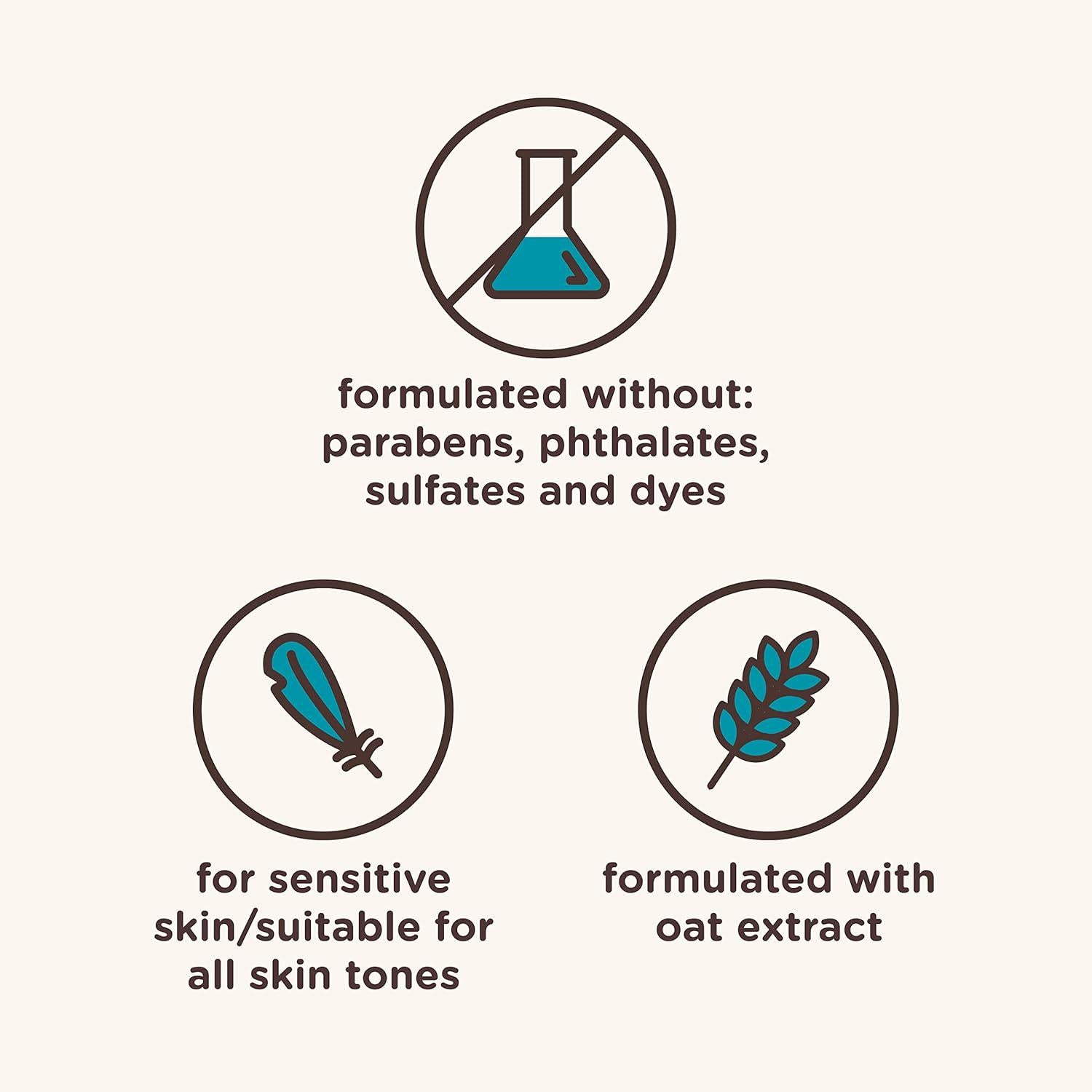 Aveeno Kids Sensitive Skin Face And Body Wash With Oat Extract, Gently Washes Away Dirt And Germs Without Drying, Tear-Free And Suitable For All Skin Tones, Hypoallergenic, 18 Fl. Oz,