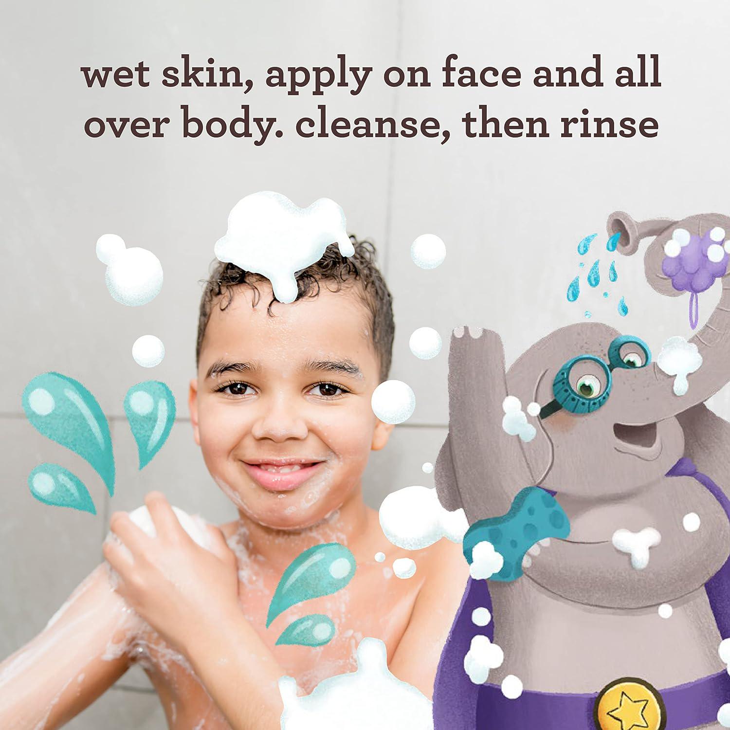 Aveeno Kids Sensitive Skin Face And Body Wash With Oat Extract, Gently Washes Away Dirt And Germs Without Drying, Tear-Free And Suitable For All Skin Tones, Hypoallergenic, 18 Fl. Oz,