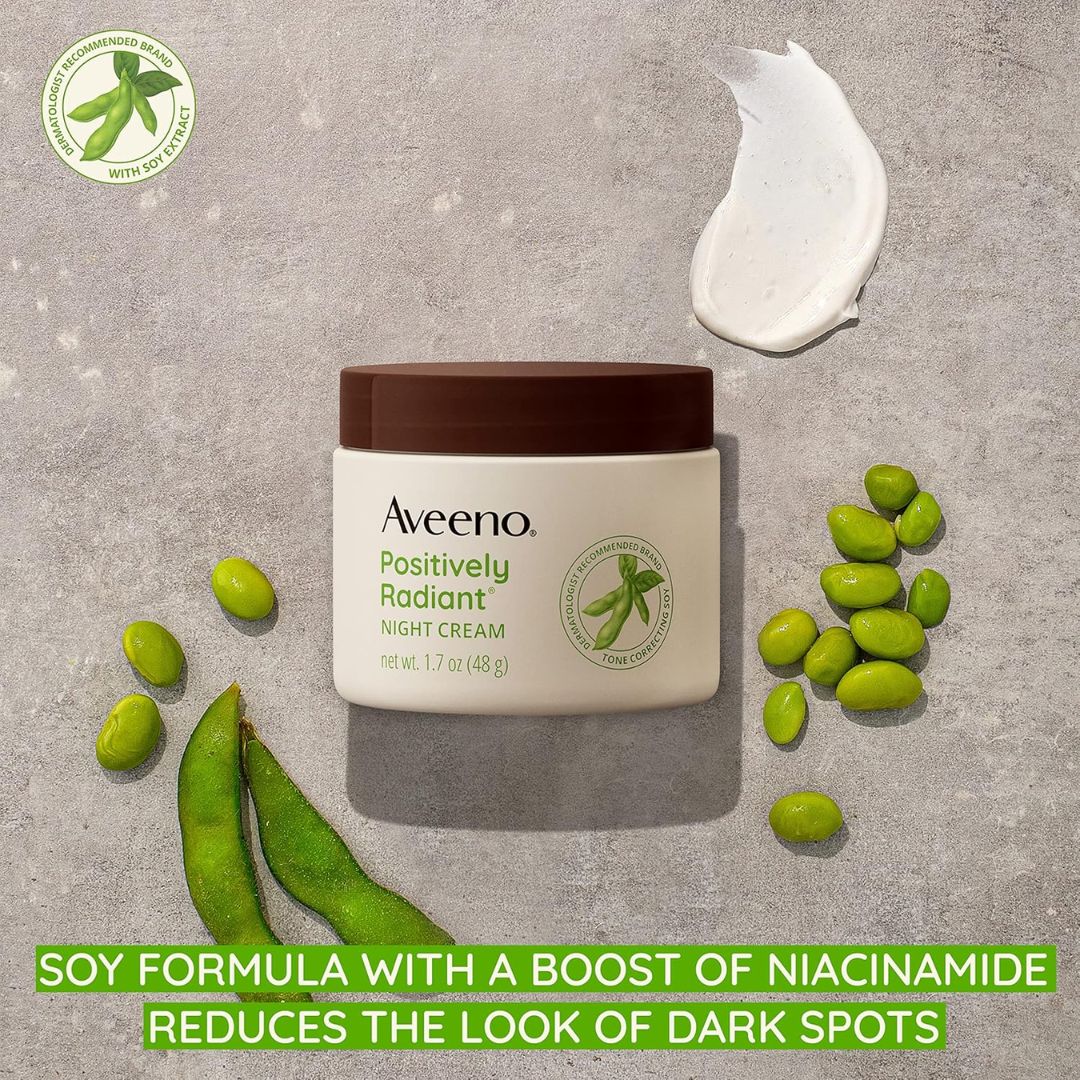Aveeno Positively Radiant Niacinamide Night Cream 48g,381371162499