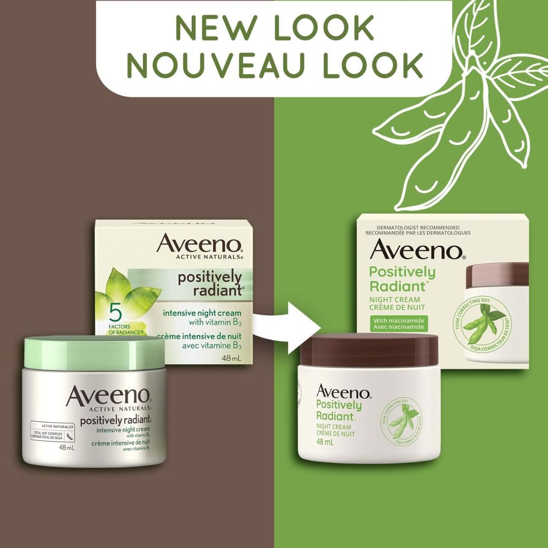 Aveeno Positively Radiant Niacinamide Night Cream 48g,381371162499