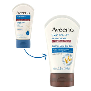 Aveeno Skin Relief Intense Moisture Hand Cream Soothes Very Dry Skin 100g