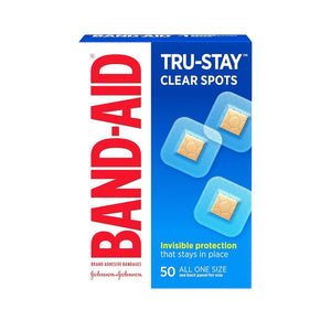 Band-Aid Brand Tru-Stay Clear Spots Adhesive Bandages 50 Count