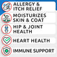 Bark&Spark Omega 3 Fish Oil Treats for Dogs, Allergy & Itch Relief, 180 Chews, Salmon Flavor