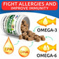 Bark&Spark Omega 3 Fish Oil Treats for Dogs, Allergy & Itch Relief, 180 Chews, Salmon Flavor