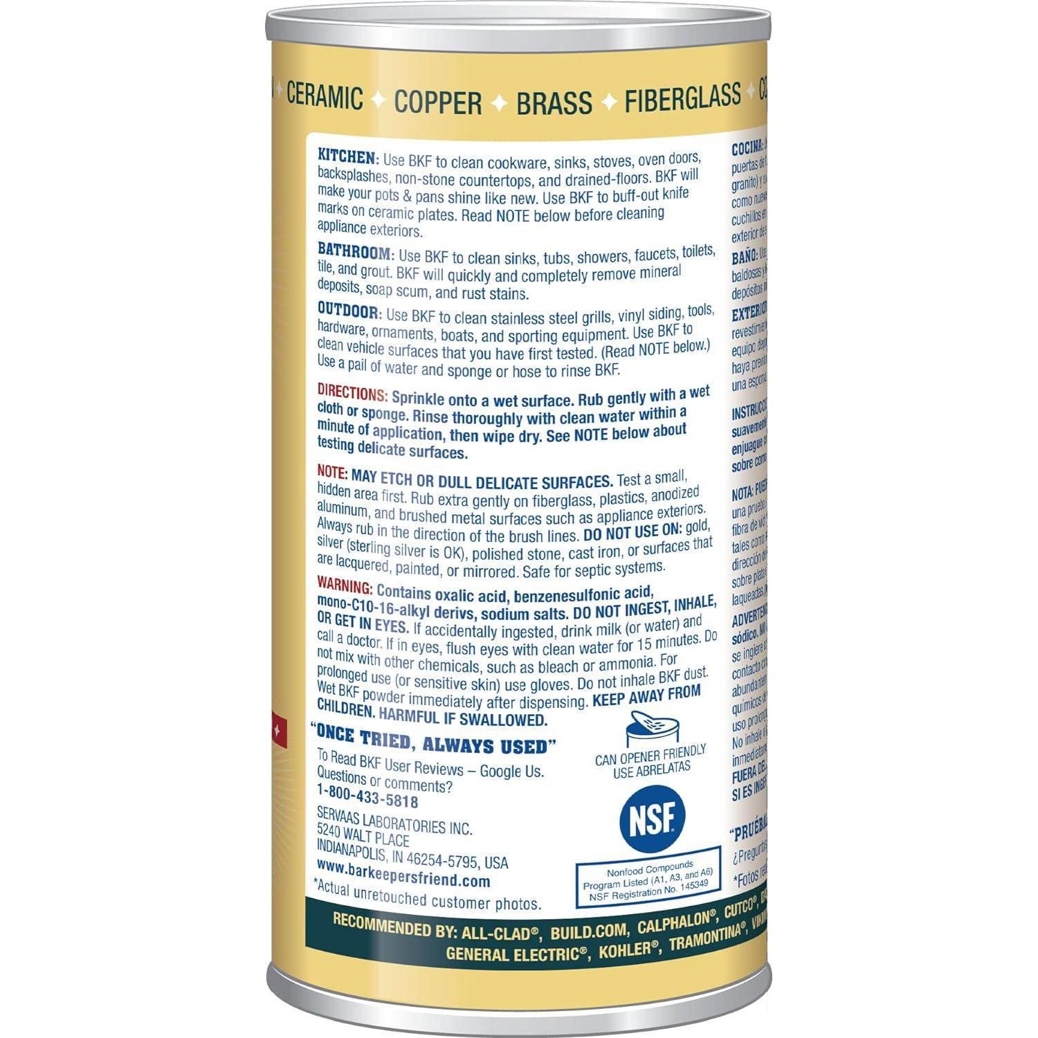 BAR KEEPERS FRIEND Powdered Cleanser 12-Ounces (1-Pack)'],