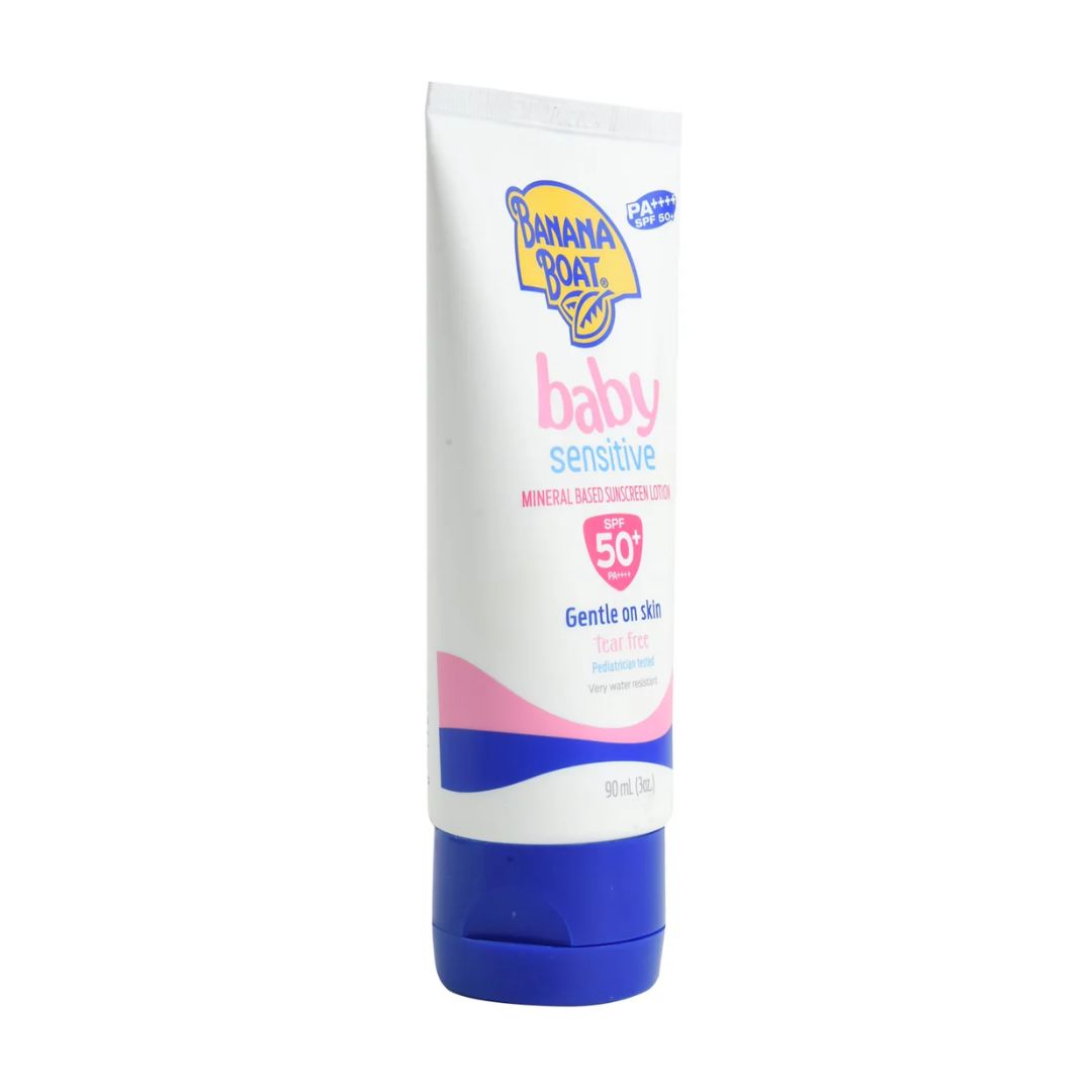 Banana Boat Baby Sensitive SPF 50+ PA++++ Mineral Based Sunscreen Lotion 90ml,079656631128