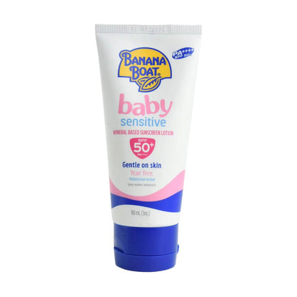 Banana Boat Baby Sensitive SPF 50+ PA++++ Mineral Based Sunscreen Lotion 90ml,079656631128