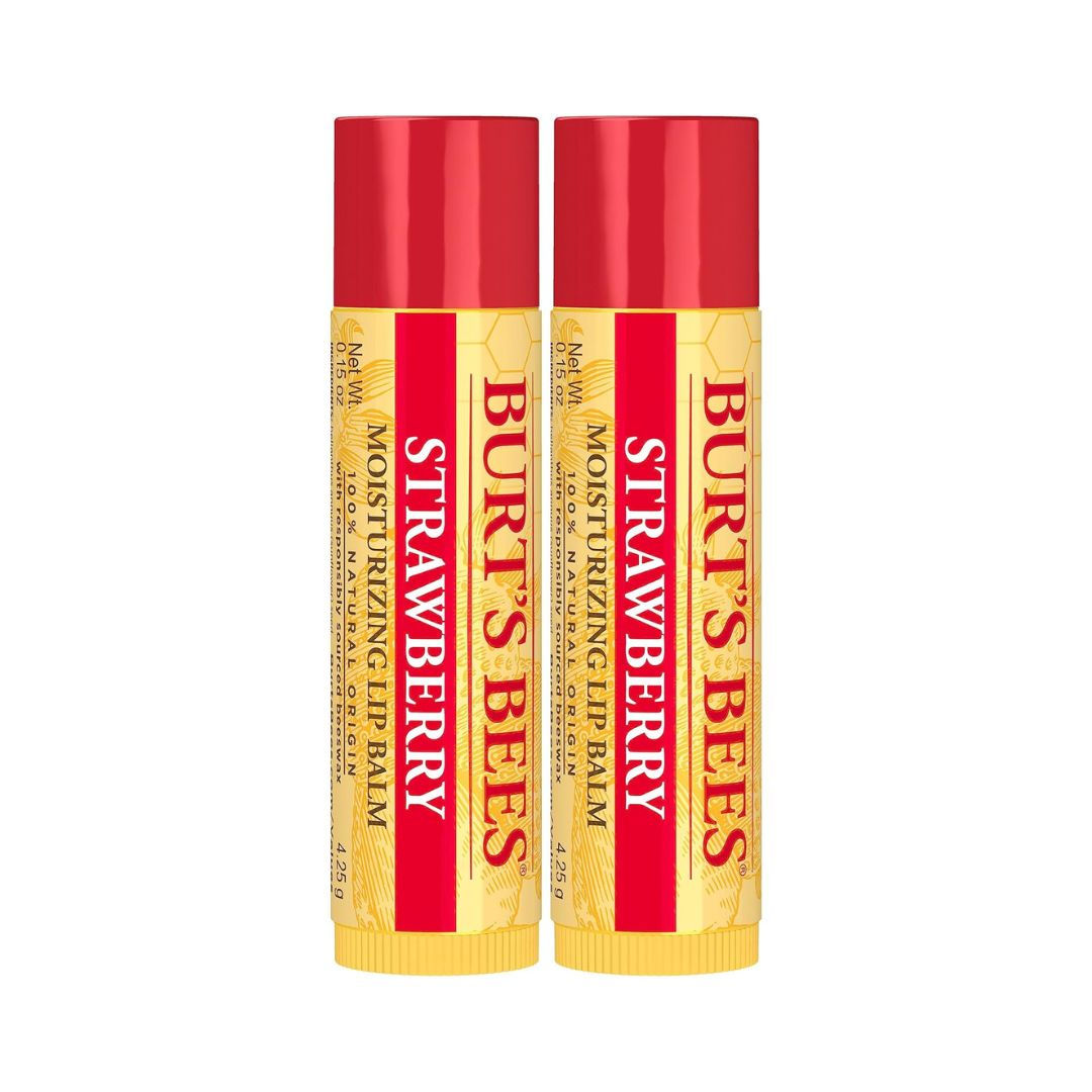 Burt's Bees Strawberry Moisturizing Lip Balm (Pack Of 2) 4.25g Each,792850897717